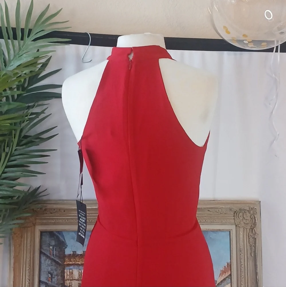 BNWT WHBM Elegant Red Halter Dress SZ 4 - Picture 7 of 10